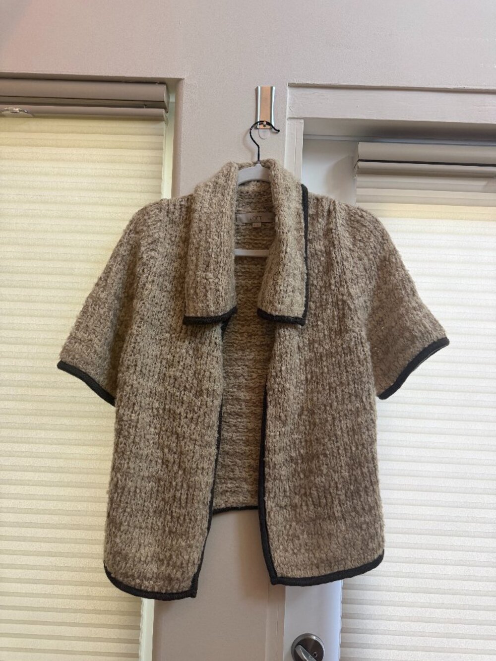 LOFT Textured Knit Short-Sleeve Jacket – Size SP